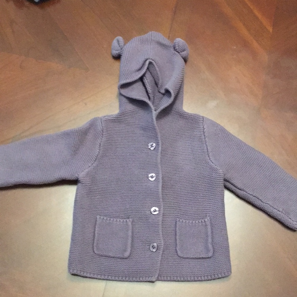 Baby Gap Knit Sweater Coat 18-24 Months Teddy Bear